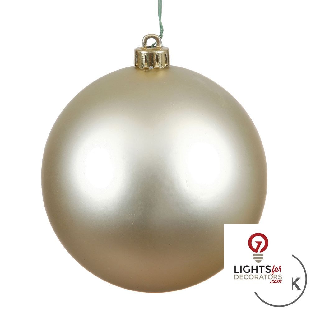 8" Shatterproof Ball Ornament - Champagne - Candy - UV Treated — alternate view