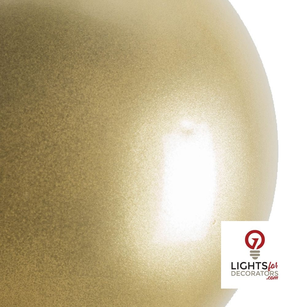 6" Shatterproof Ball Ornament - Champagne - Shiny - UV Treated - Set of 4 — alternate view