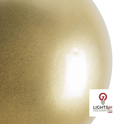 6" Shatterproof Ball Ornament - Champagne - Shiny - UV Treated - Set of 4 — alternate view