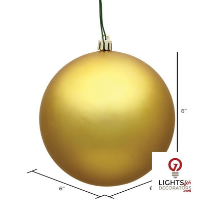 8" Shatterproof Ball Ornament - Gold - Candy - UV Treated — alternate view