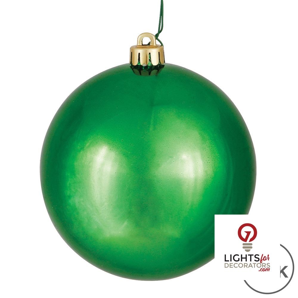 8" Shatterproof Ball Ornament - Green - Matte - UV Treated — alternate view