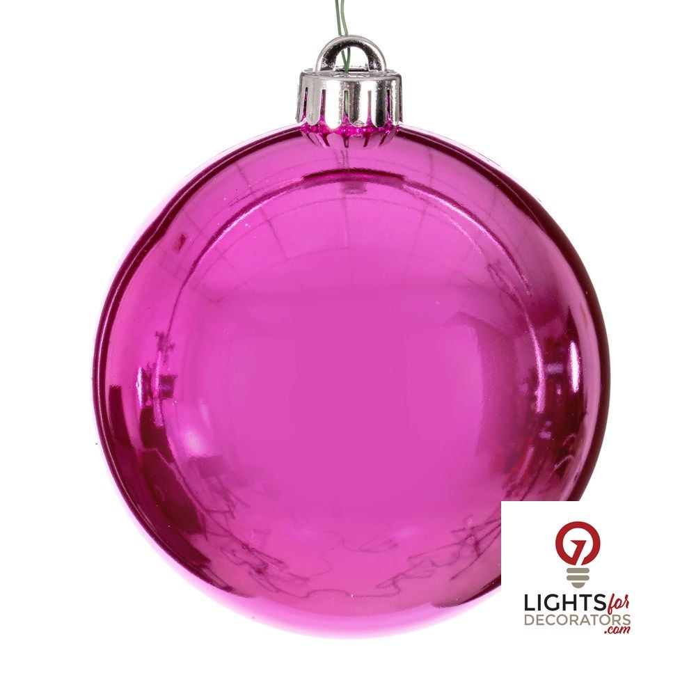 10" Shatterproof Ball Ornament - Hot Pink - Candy - UV Treated