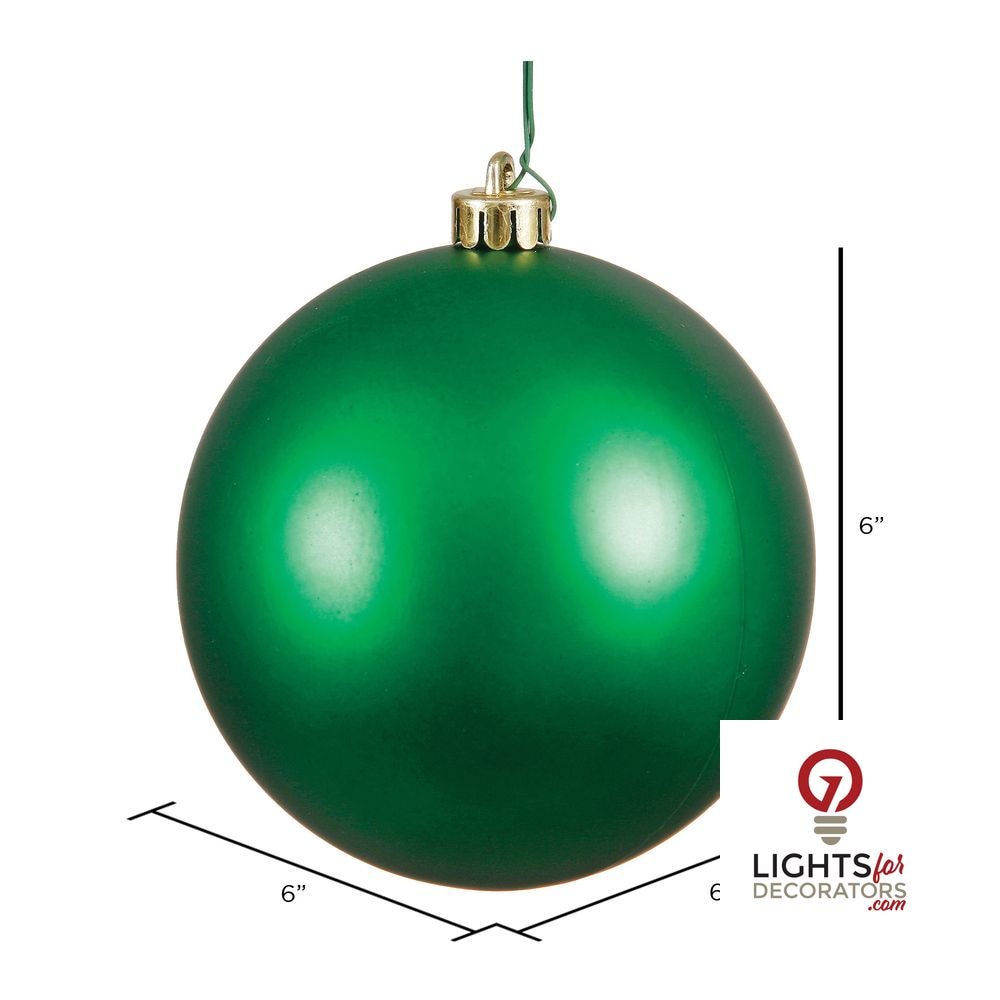 8" Shatterproof Ball Ornament - Green - Candy - UV Treated — alternate view