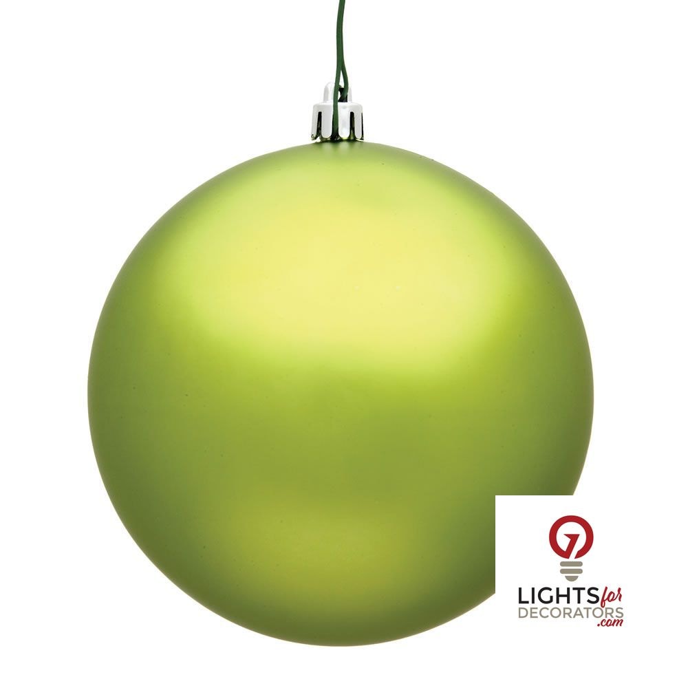 8" Shatterproof Ball Ornament - Lime - Candy - UV Treated
