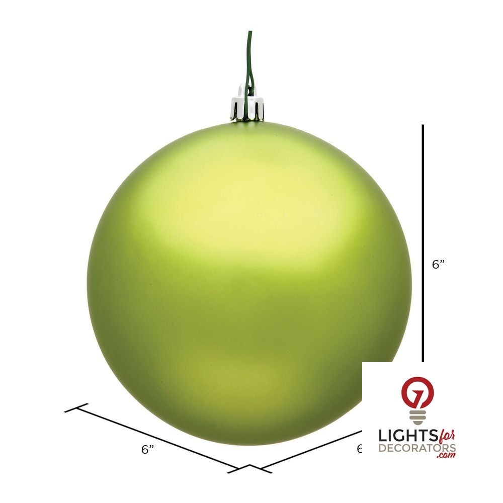 8" Shatterproof Ball Ornament - Lime - Candy - UV Treated — alternate view