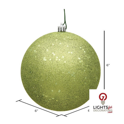 10" Shatterproof Ball Ornament - Lime - Candy - UV Treated — alternate view