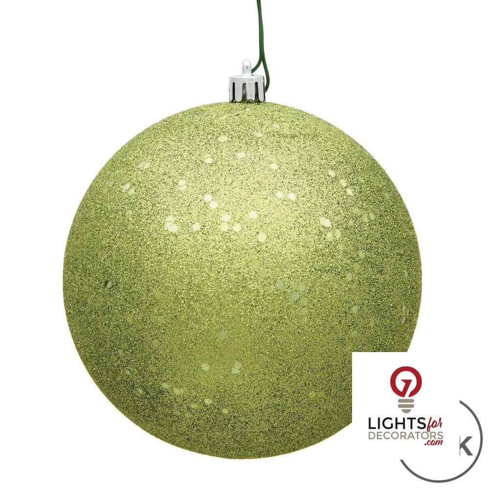 10" Shatterproof Ball Ornament - Lime - Candy - UV Treated — alternate view