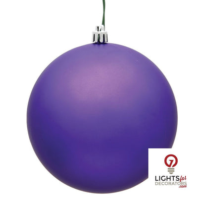 8" Shatterproof Ball Ornament - Purple - Candy - UV Treated