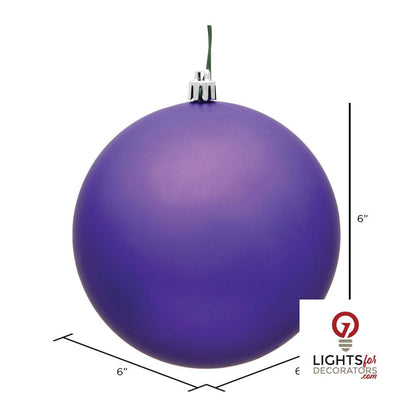 8" Shatterproof Ball Ornament - Purple - Candy - UV Treated — alternate view
