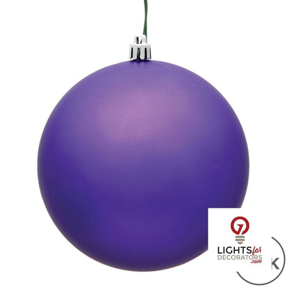 8" Shatterproof Ball Ornament - Purple - Candy - UV Treated — alternate view
