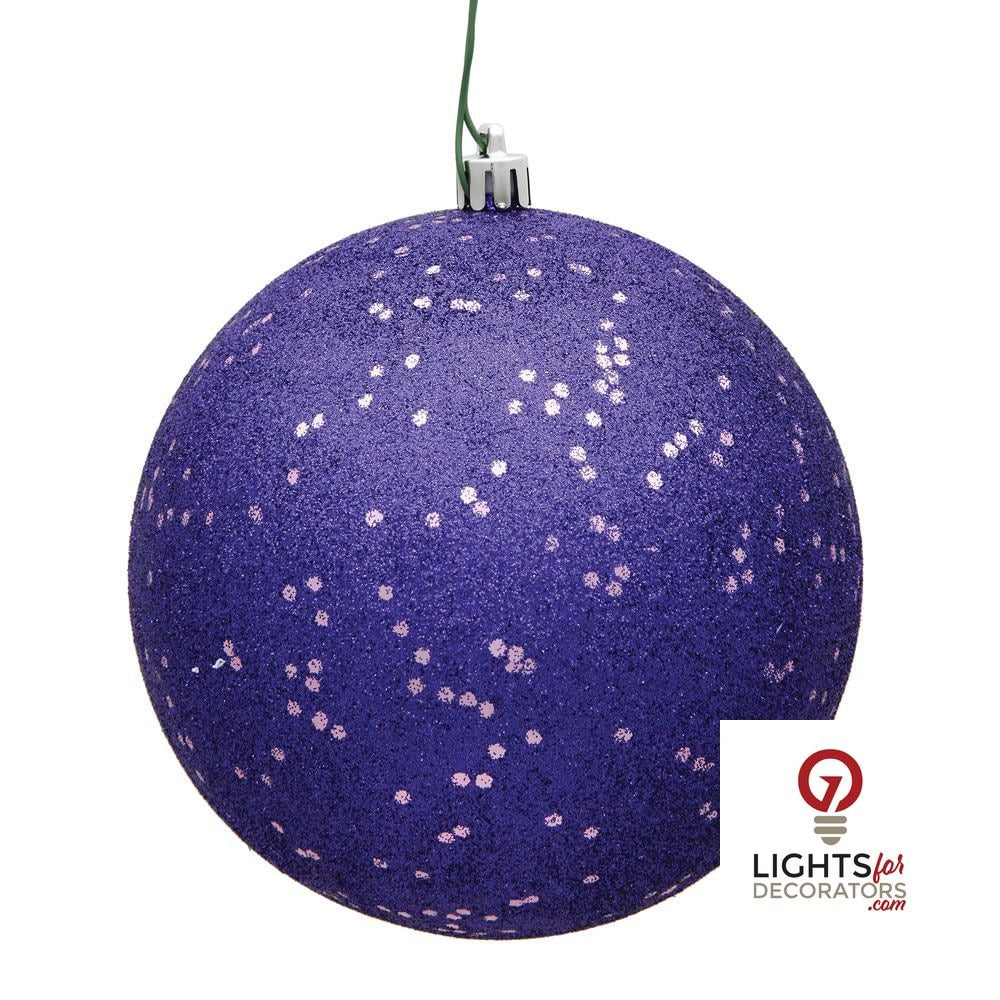 10" Shatterproof Ball Ornament - Purple - Candy - UV Treated