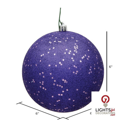 10" Shatterproof Ball Ornament - Purple - Candy - UV Treated — alternate view