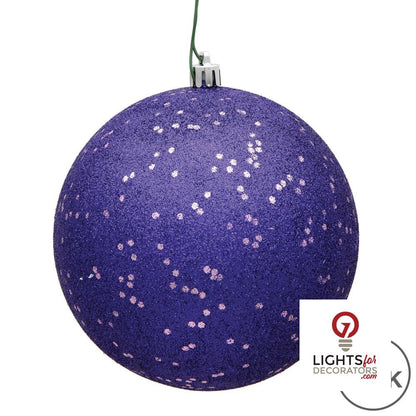 10" Shatterproof Ball Ornament - Purple - Candy - UV Treated — alternate view
