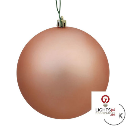 8" Shatterproof Ball Ornament - Rose Gold - Candy - UV Treated — alternate view