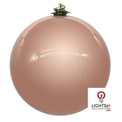 8" Shatterproof Ball Ornament - Rose Gold - Matte - UV Treated