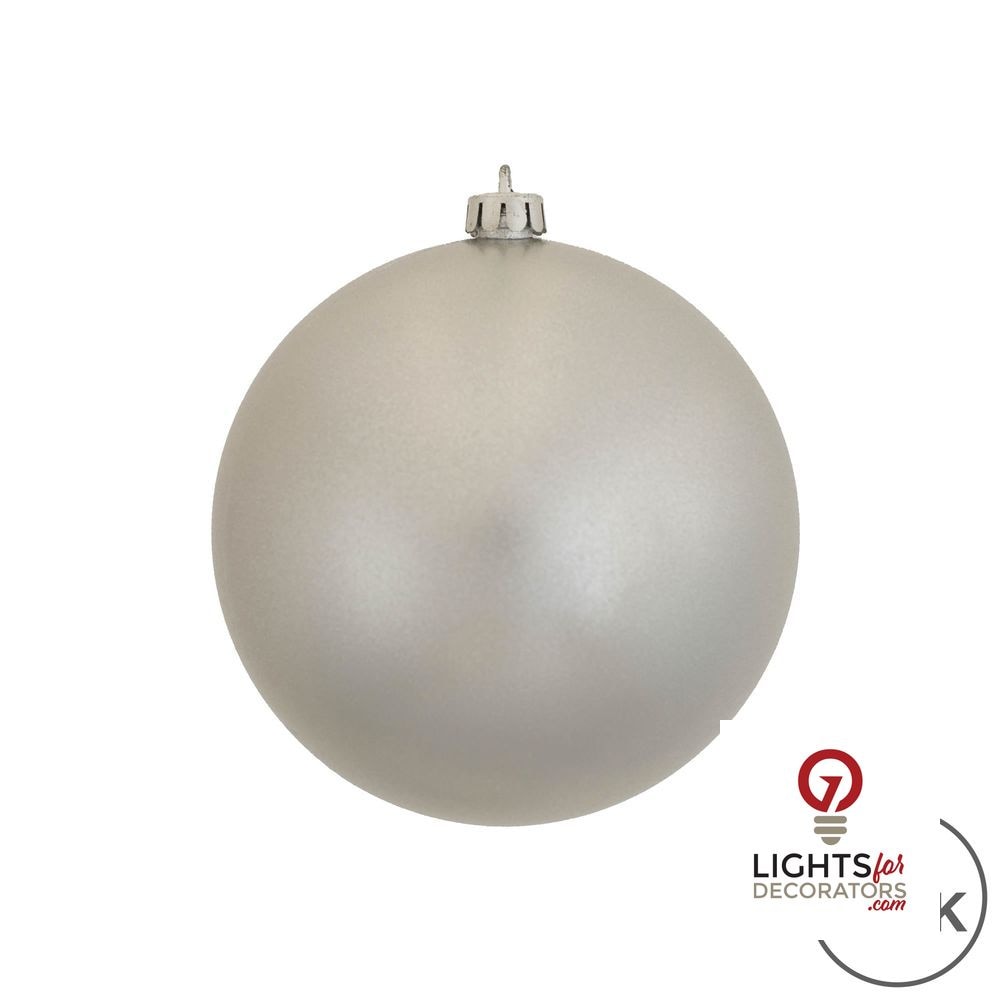 6" Shatterproof Ball Ornament - Silver - Sequin - Set of 4 — alternate view