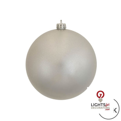 6" Shatterproof Ball Ornament - Silver - Sequin - Set of 4 — alternate view