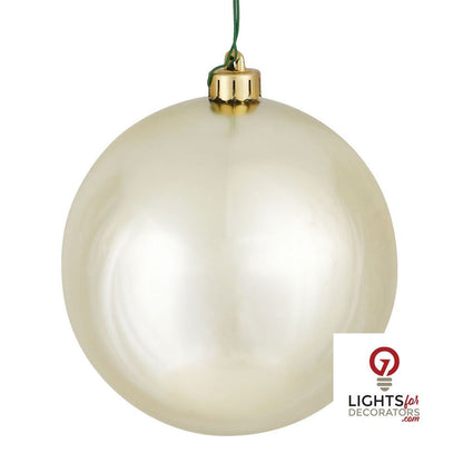 10" Shatterproof Ball Ornament - Champagne - Matte - UV Treated