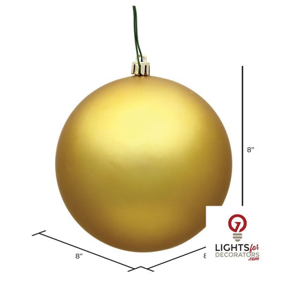10" Shatterproof Ball Ornament - Gold - Candy - UV Treated — alternate view