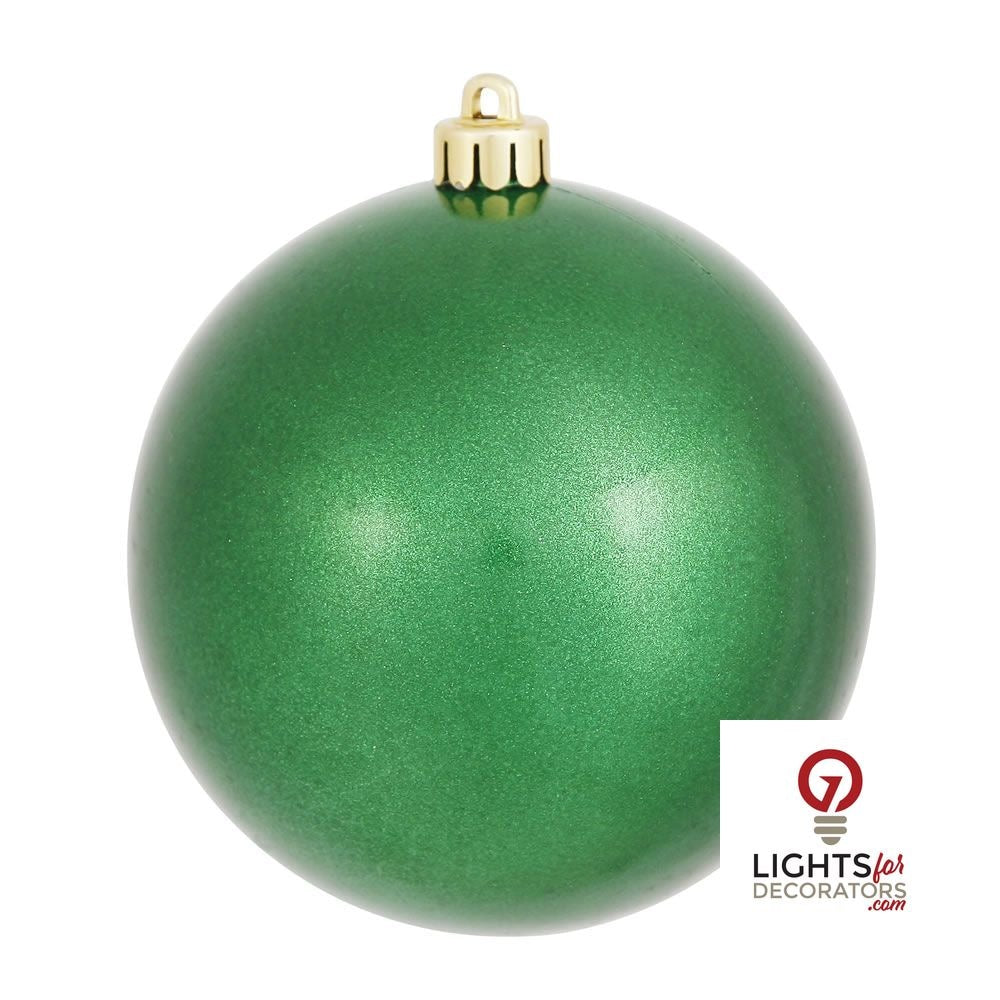 8" Shatterproof Ball Ornament - Green - Shiny - UV Treated