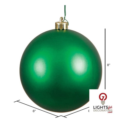10" Shatterproof Ball Ornament - Green - Candy - UV Treated — alternate view