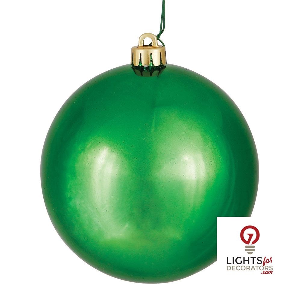 10" Shatterproof Ball Ornament - Green - Matte - UV Treated