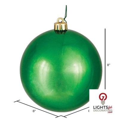 10" Shatterproof Ball Ornament - Green - Matte - UV Treated — alternate view