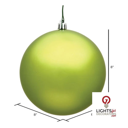 10" Shatterproof Ball Ornament - Lime - Shiny - UV Treated — alternate view