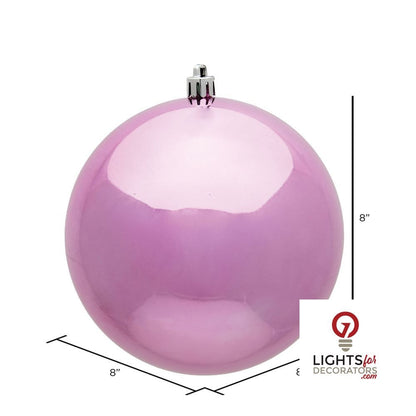 6" Shatterproof Ball Ornament - Plum - Sequin - Set of 4 — alternate view