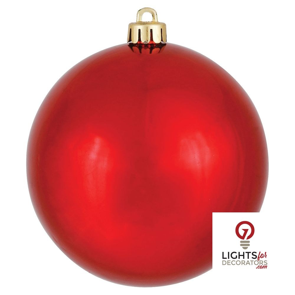 10" Shatterproof Ball Ornament - Red - Matte - UV Treated