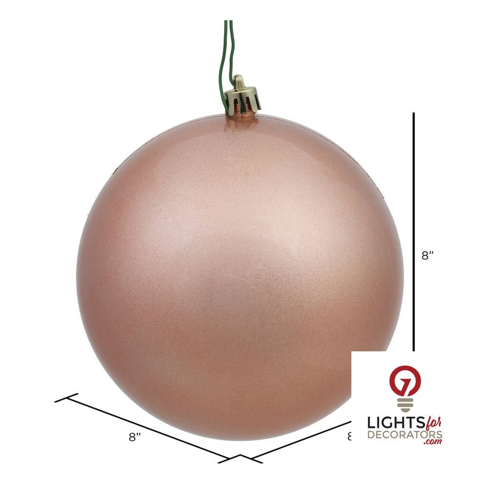 4" Shatterproof Ball Ornament - Silver - Glitter - Set of 6 — alternate view