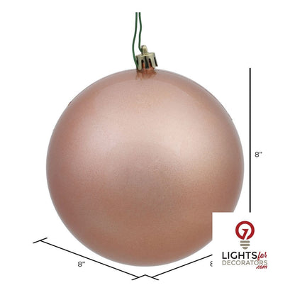 4" Shatterproof Ball Ornament - Silver - Glitter - Set of 6 — alternate view
