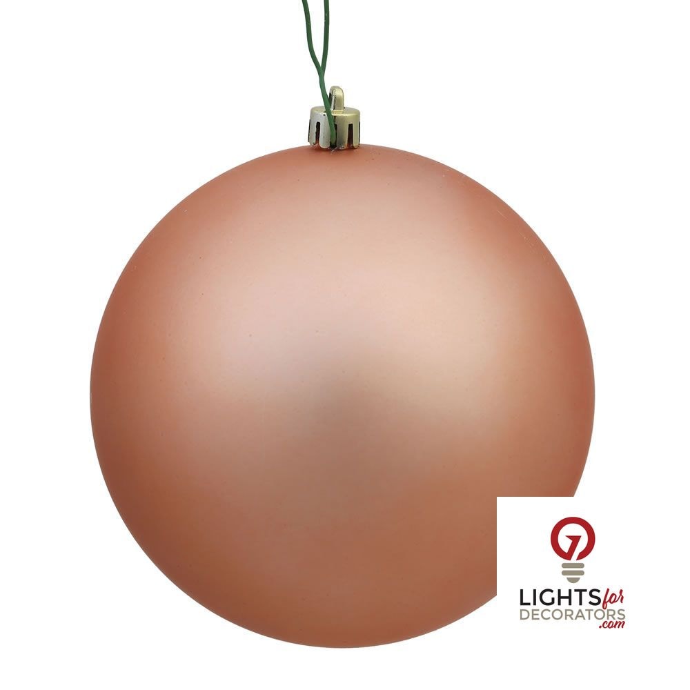 4" Shatterproof Ball Ornament - Silver - Matte - UV Treated - Set of 6