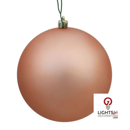 4" Shatterproof Ball Ornament - Silver - Matte - UV Treated - Set of 6