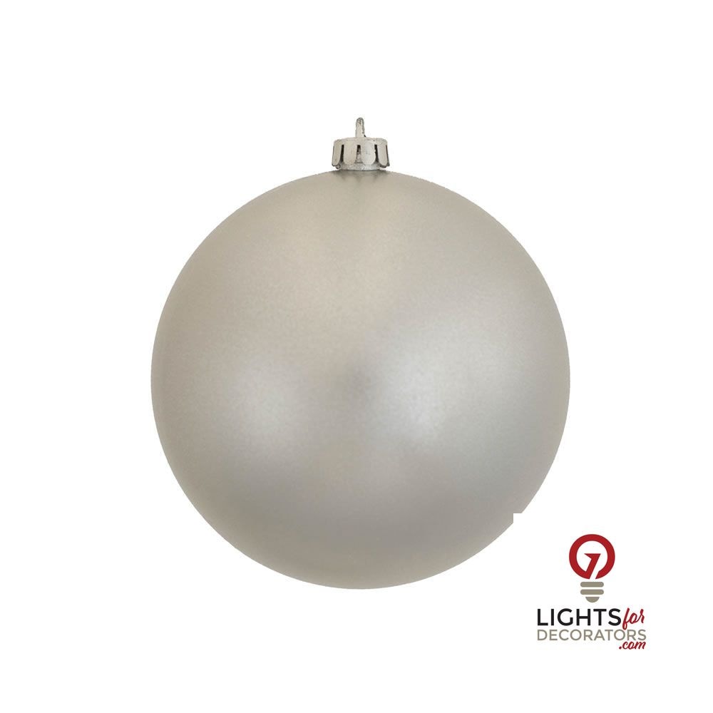 8" Shatterproof Ball Ornament - Silver - Sequin