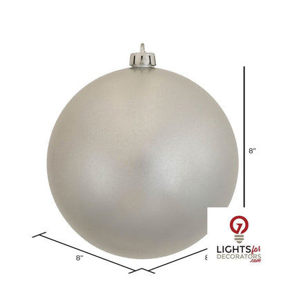 8" Shatterproof Ball Ornament - Silver - Sequin — alternate view