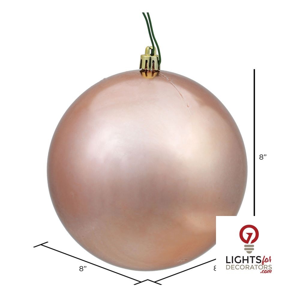 4" Shatterproof Ball Ornament - Silver - Pearl - UV Treated - Set of 6 — alternate view