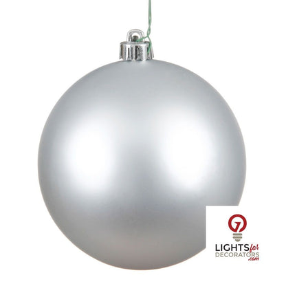 10" Shatterproof Ball Ornament - Silver - Glitter