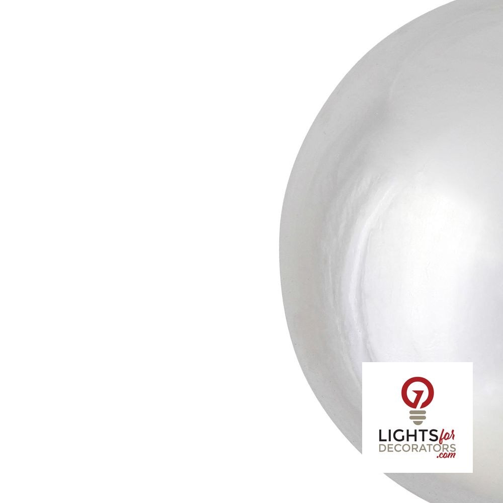 10" Shatterproof Ball Ornament - Silver - Pearl - UV Treated — alternate view