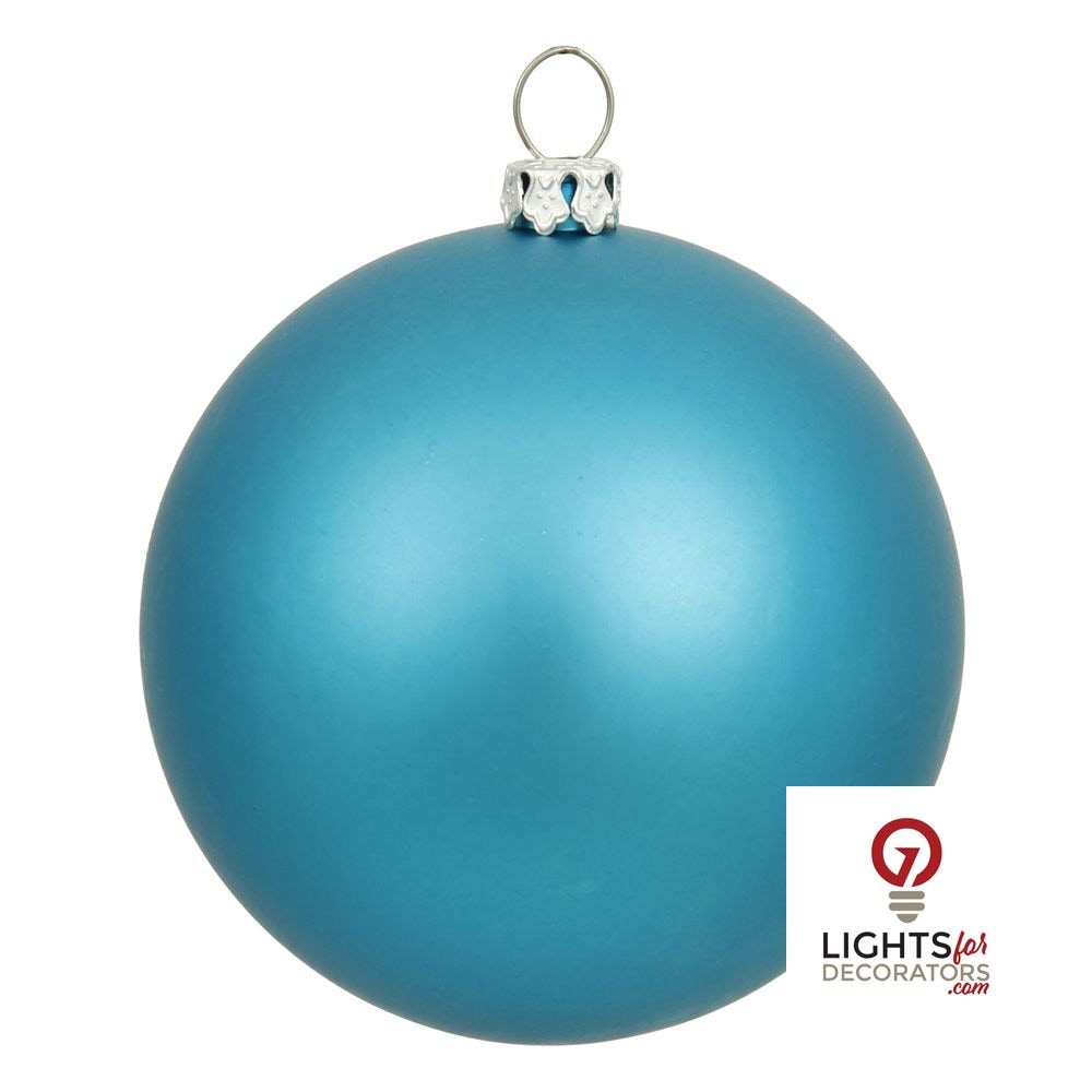 8" Shatterproof Ball Ornament - Turquoise - Matte - UV Treated
