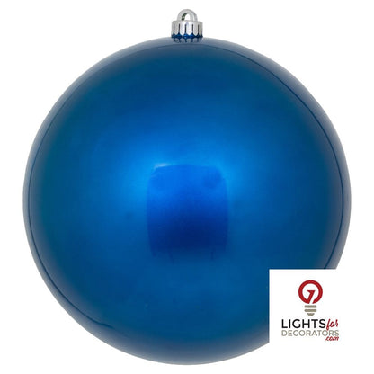 4" Shatterproof Ball Ornament - Burgundy - Candy - UV Treated - Set of 6