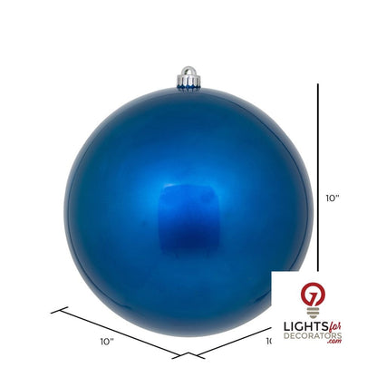 4" Shatterproof Ball Ornament - Burgundy - Candy - UV Treated - Set of 6 — alternate view