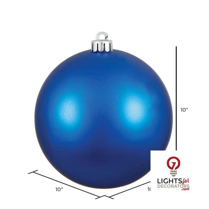 4" Shatterproof Ball Ornament - Burgundy - Glitter - Set of 6 — alternate view