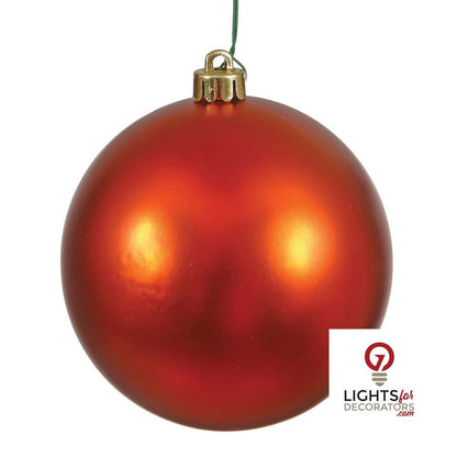 4" Shatterproof Ball Ornament - Champagne - Matte - UV Treated - Set of 6