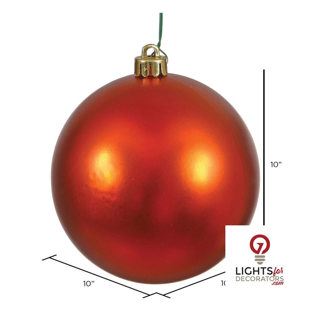 4" Shatterproof Ball Ornament - Champagne - Matte - UV Treated - Set of 6 — alternate view