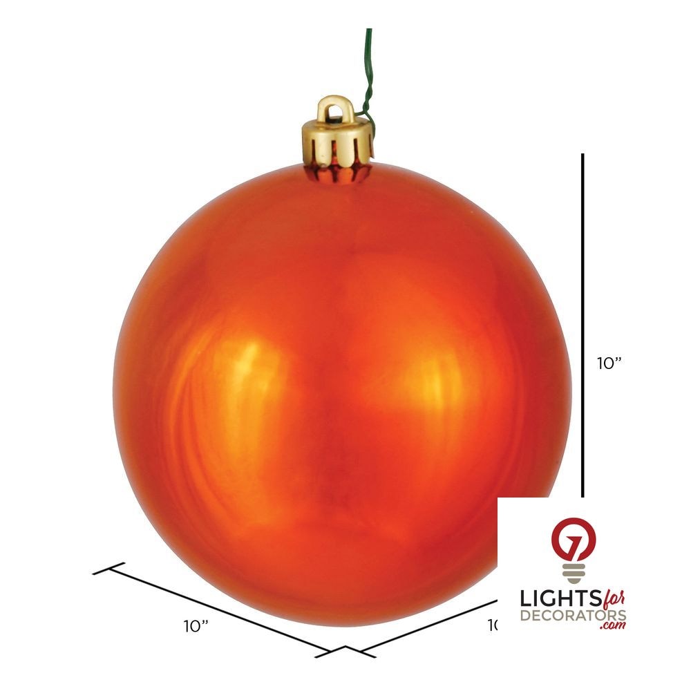 4" Shatterproof Ball Ornament - Champagne - Pearl - UV Treated - Set of 6 — alternate view