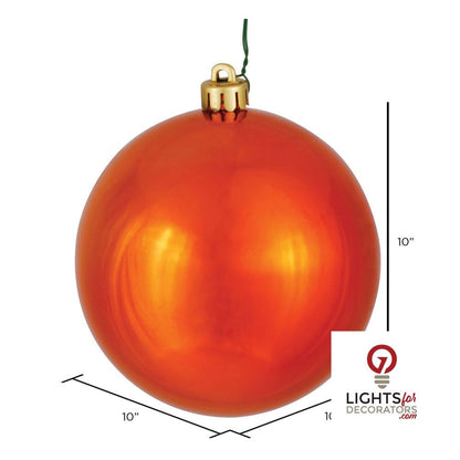 4" Shatterproof Ball Ornament - Champagne - Pearl - UV Treated - Set of 6 — alternate view