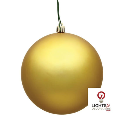 4" Shatterproof Ball Ornament - Green - Glitter - Set of 6