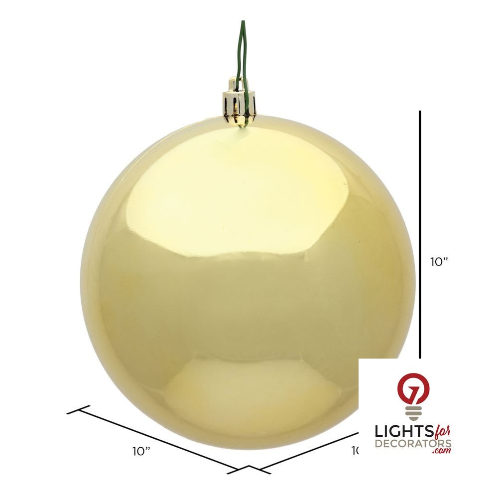 4" Shatterproof Ball Ornament - Green - Pearl - UV Treated - Set of 6 — alternate view