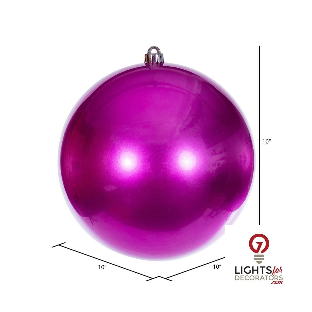 8" Shatterproof Ball Ornament - Juniper - Pearl - UV Treated — alternate view